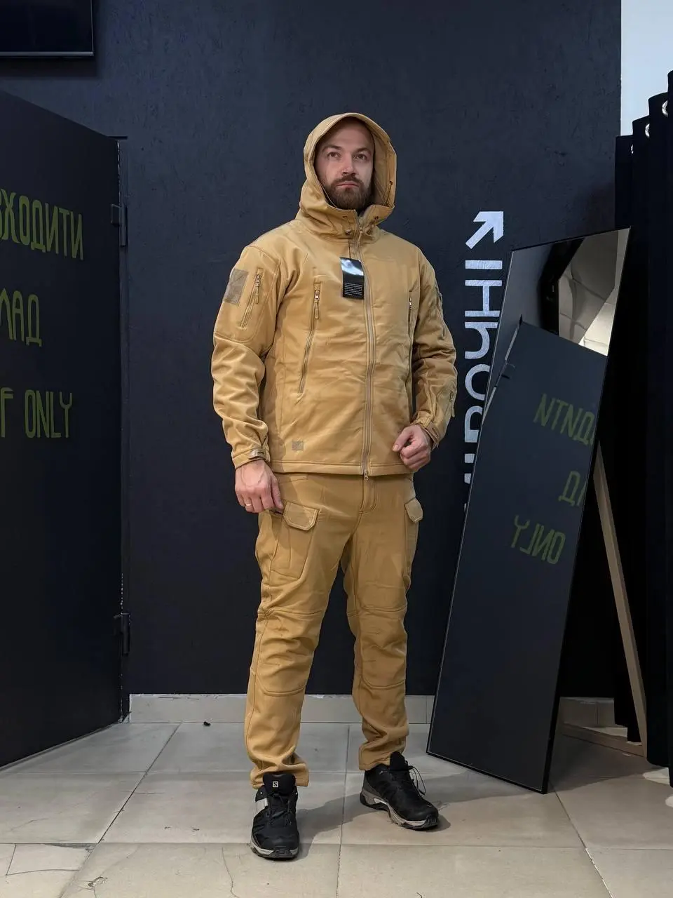Костюм Утеплений Soft Shell Койот на флісі Qutdoor Equipment