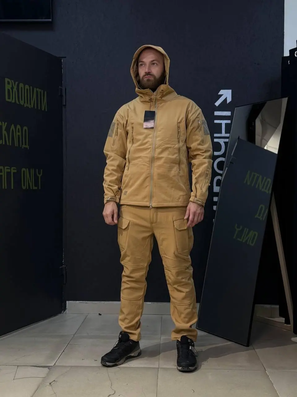 Костюм Утеплений Soft Shell Койот на флісі Qutdoor Equipment