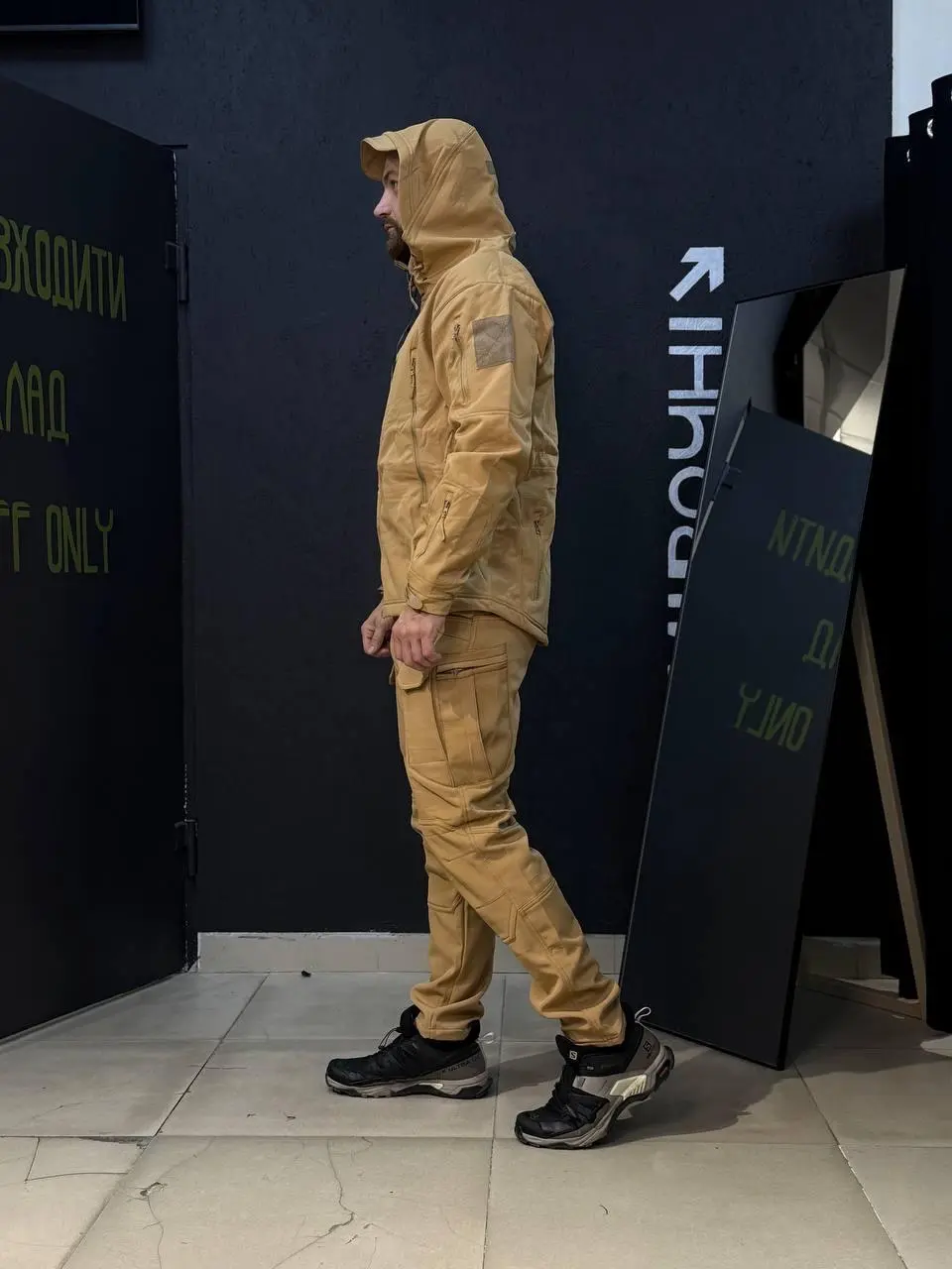 Костюм Утеплений Soft Shell Койот на флісі Qutdoor Equipment