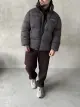 Пуховик замш сірий - Photo 8