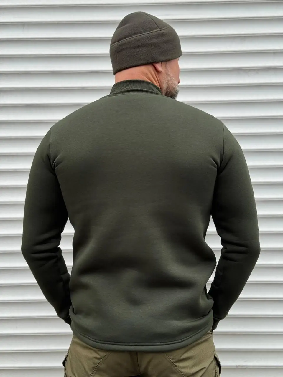Tactical sweatshirt with fleece Olive