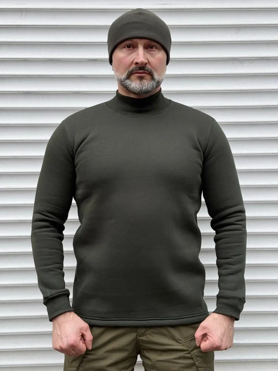 Tactical sweatshirt with fleece Olive