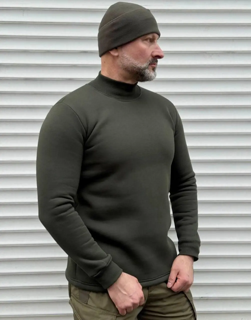 Tactical sweatshirt with fleece Olive
