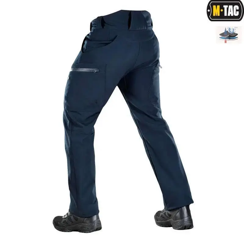 Штани тактичні зимові M-Tac Soft Shell Winter Dark Navy Blue