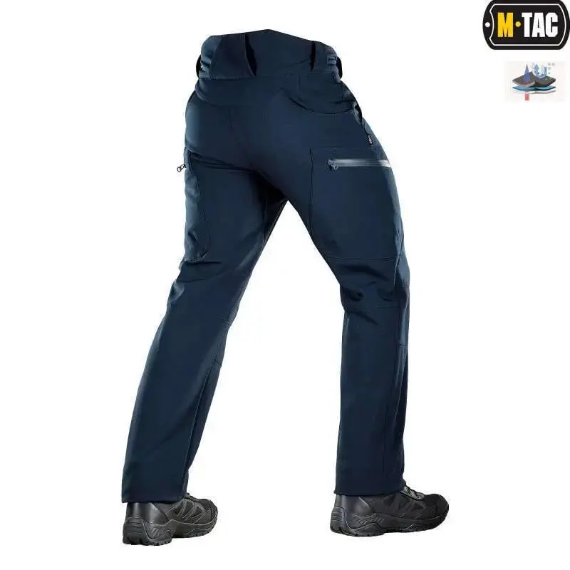 Штани тактичні зимові M-Tac Soft Shell Winter Dark Navy Blue