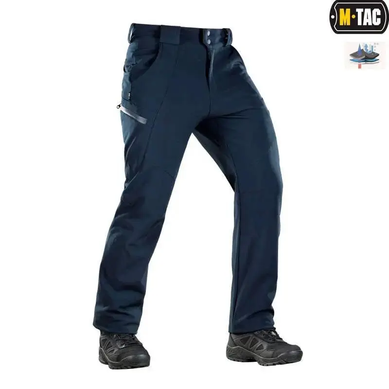 Штани тактичні зимові M-Tac Soft Shell Winter Dark Navy Blue
