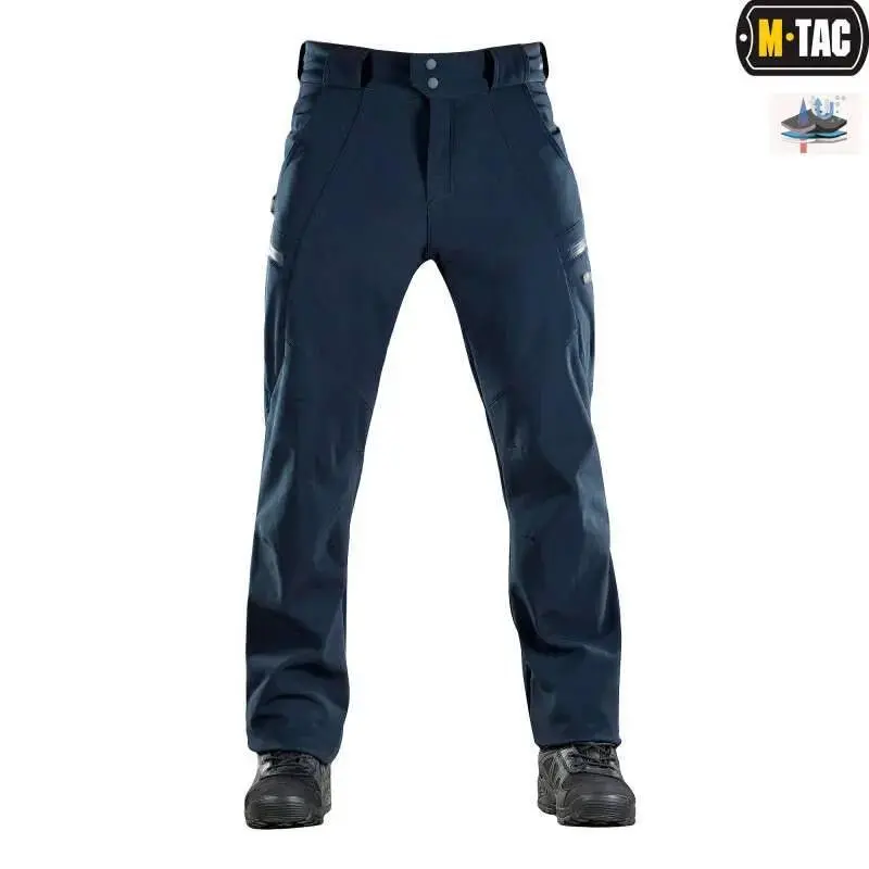 Штани тактичні зимові M-Tac Soft Shell Winter Dark Navy Blue