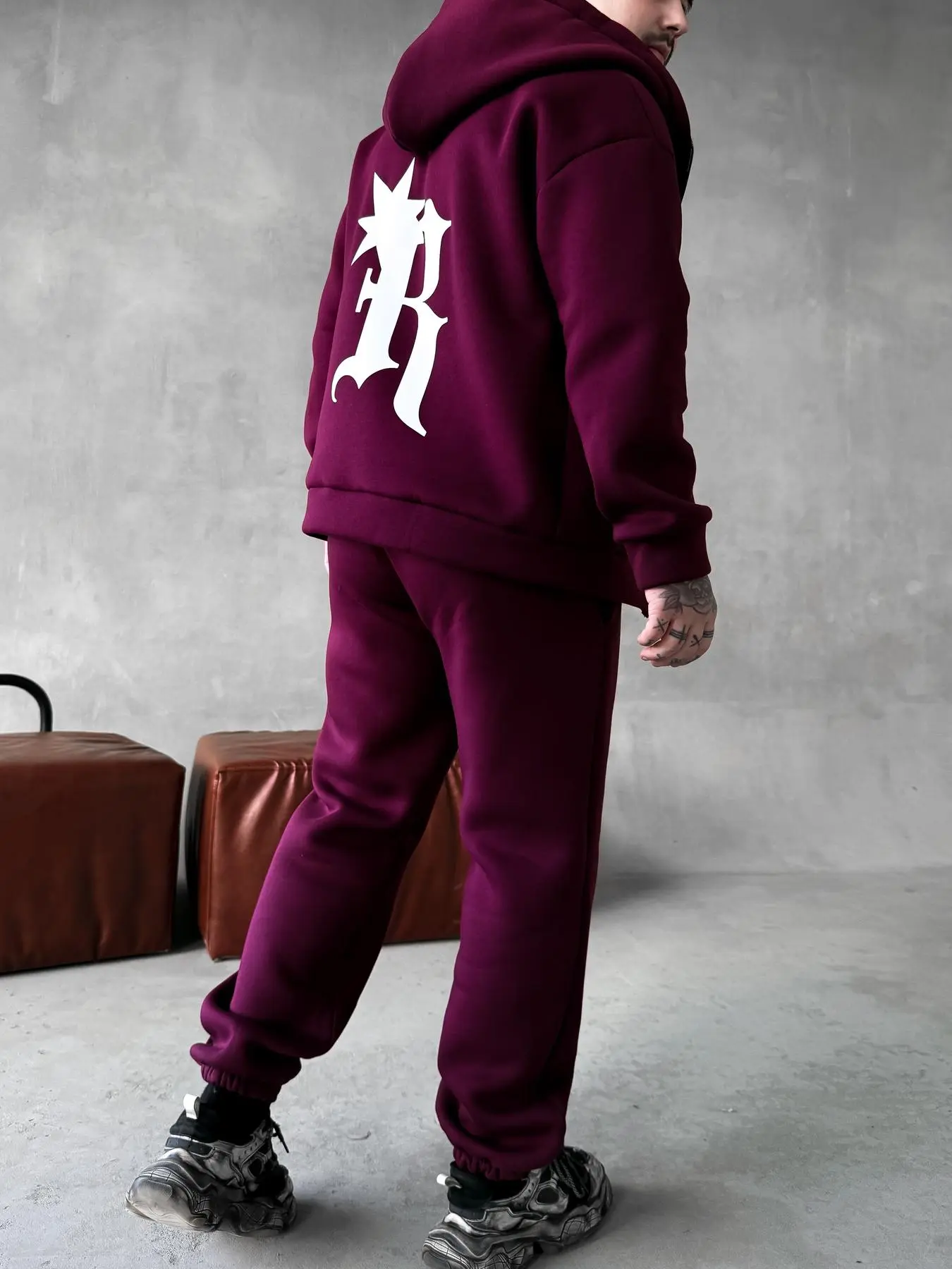 Costume Print R (Burgundy Base)