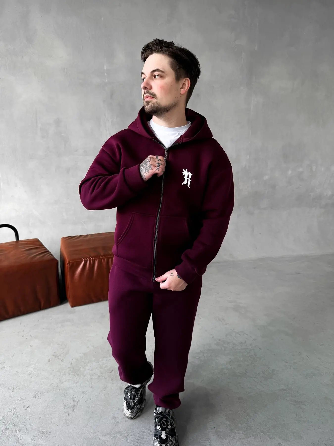 Costume Print R (Burgundy Base)