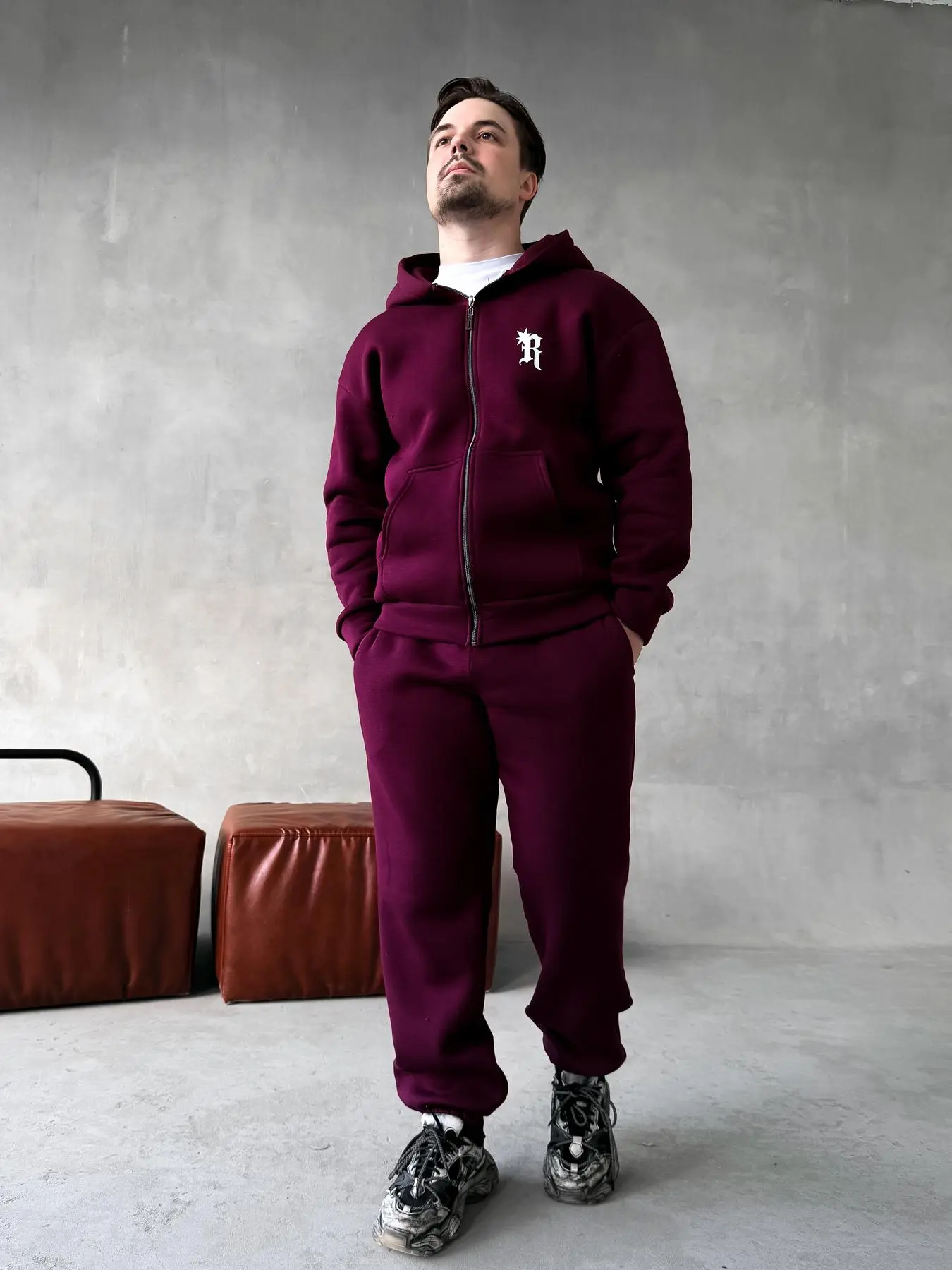 Costume Print R (Burgundy Base)