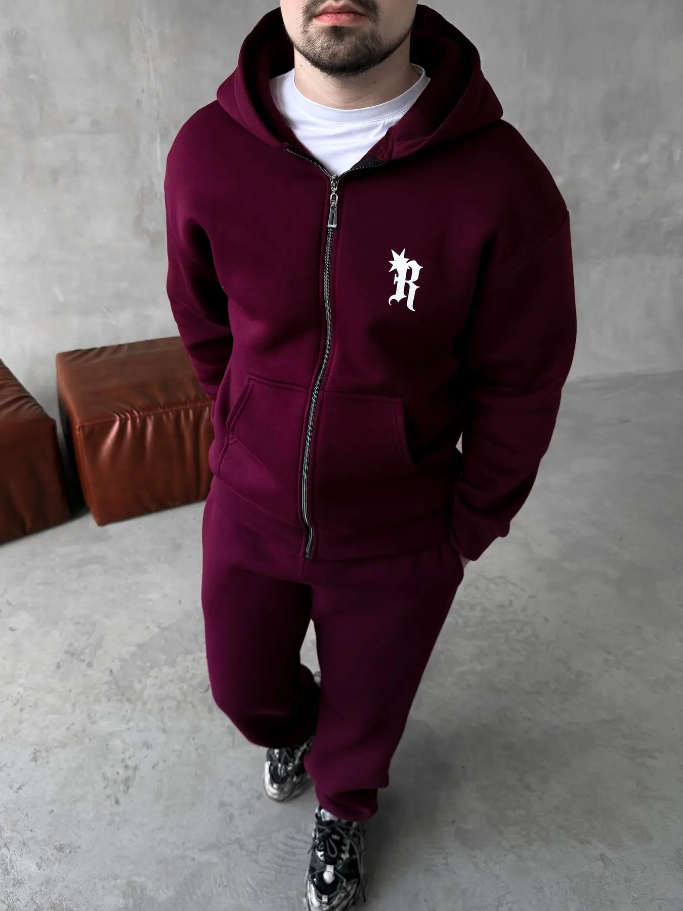 Costume Print R (Burgundy Base)