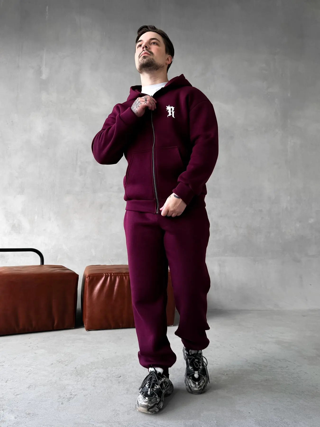 Costume Print R (Burgundy Base)