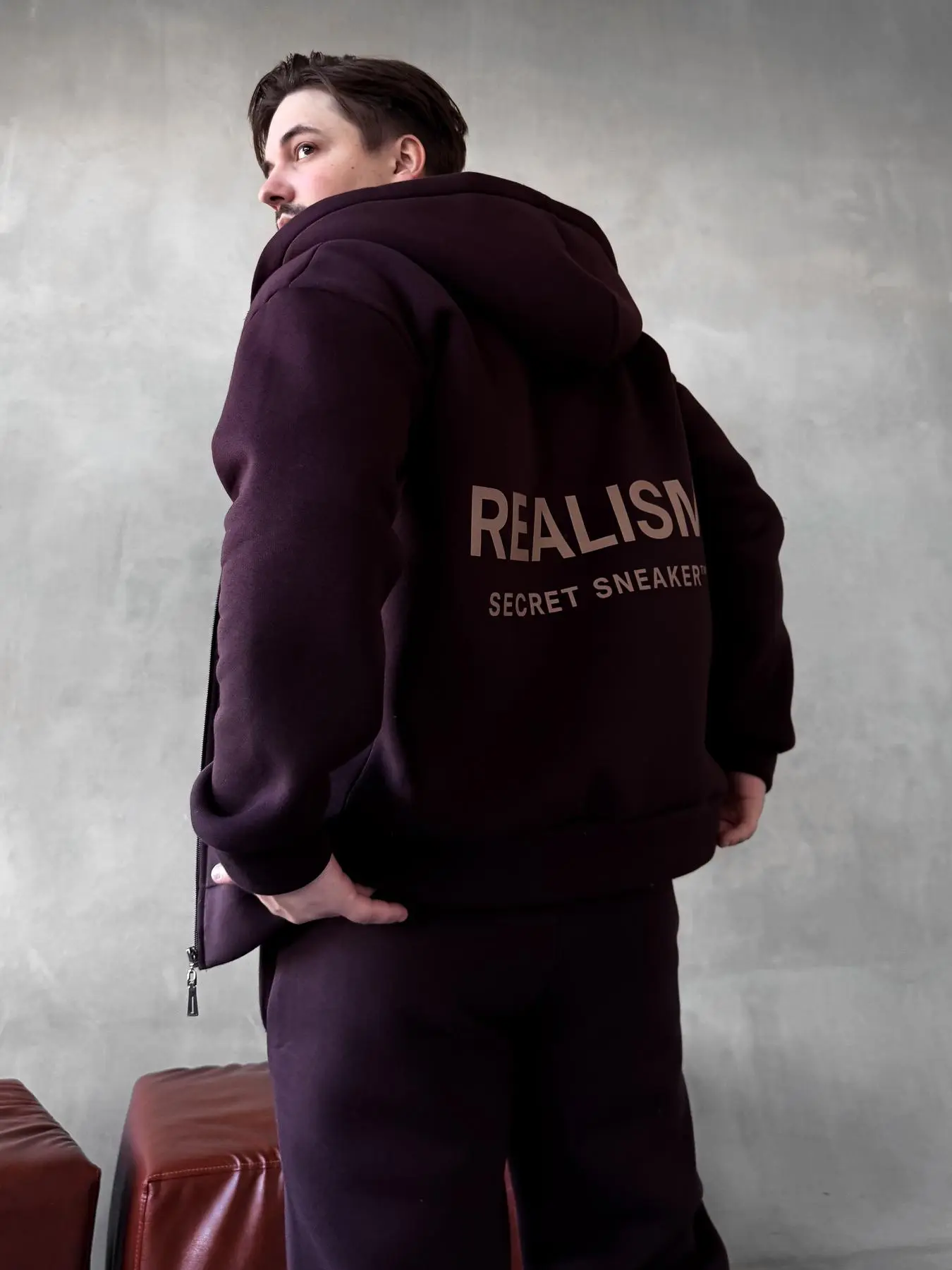Realism Print Suit (Chocolate Base)