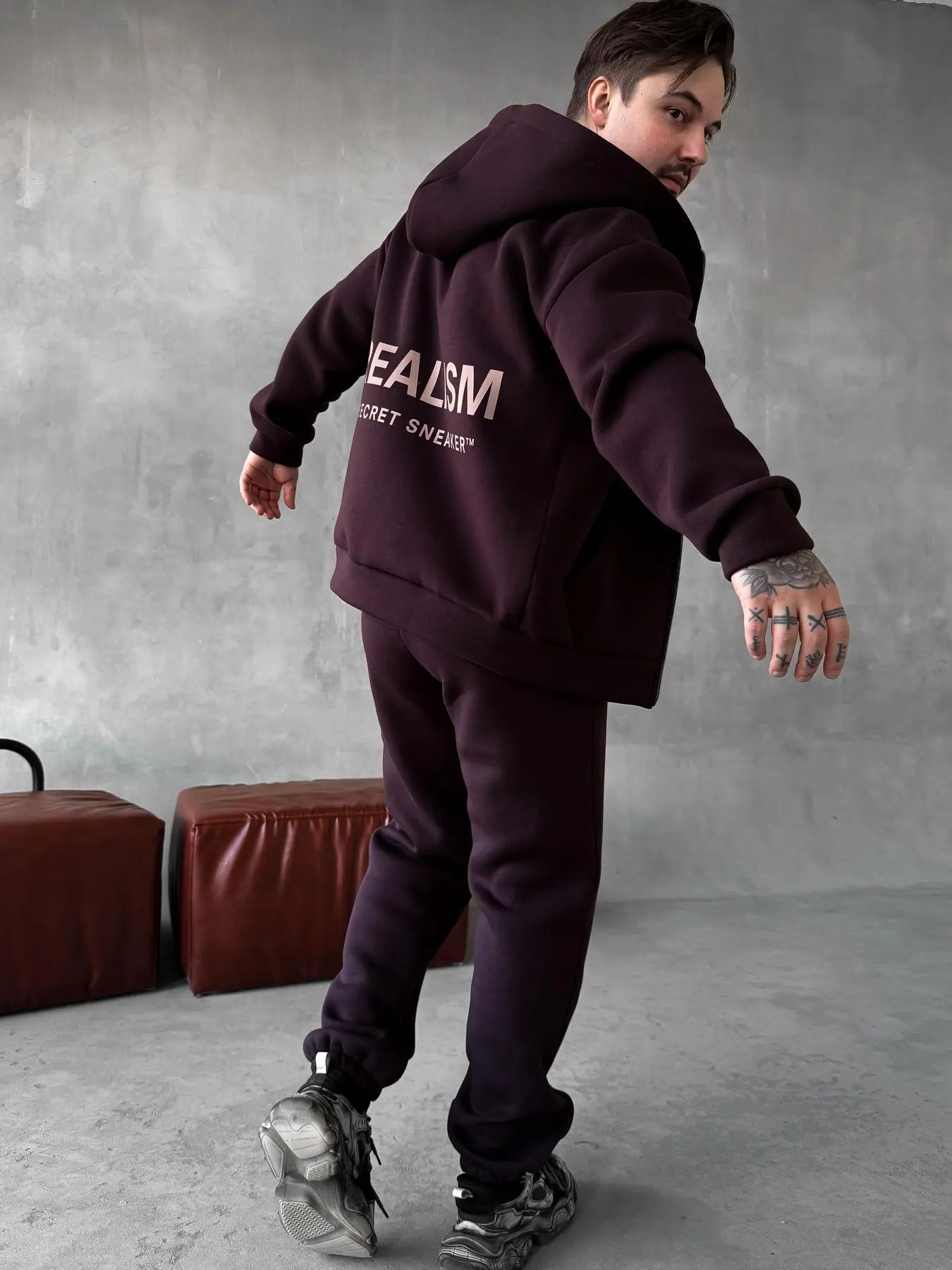 Realism Print Suit (Chocolate Base)