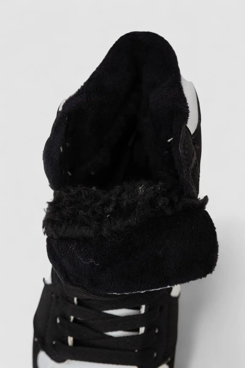 Кросівки жіночі зимові на хутрі, колір біло-чорний, 248RHB470-5