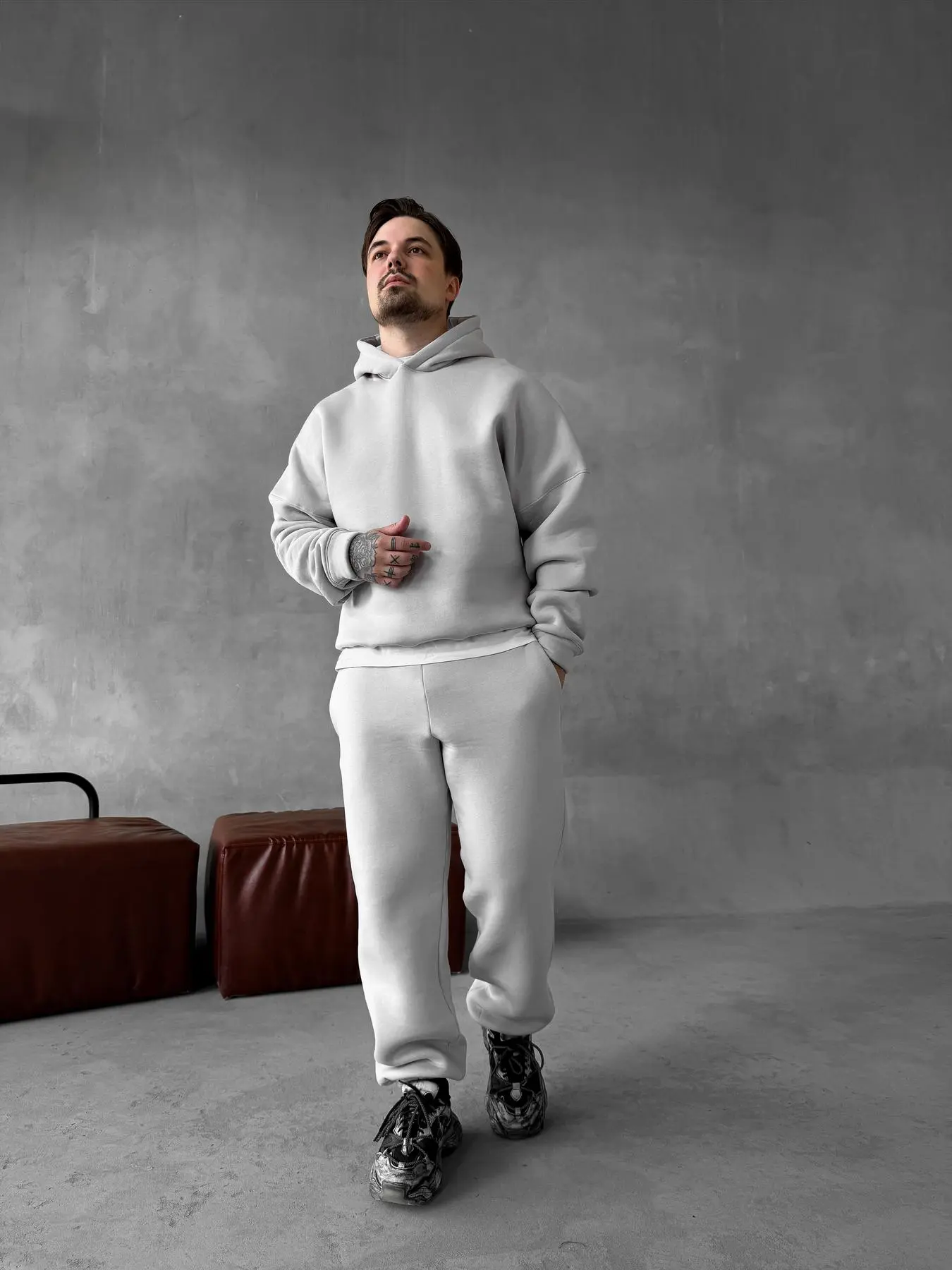 Grey Hoodie Suit