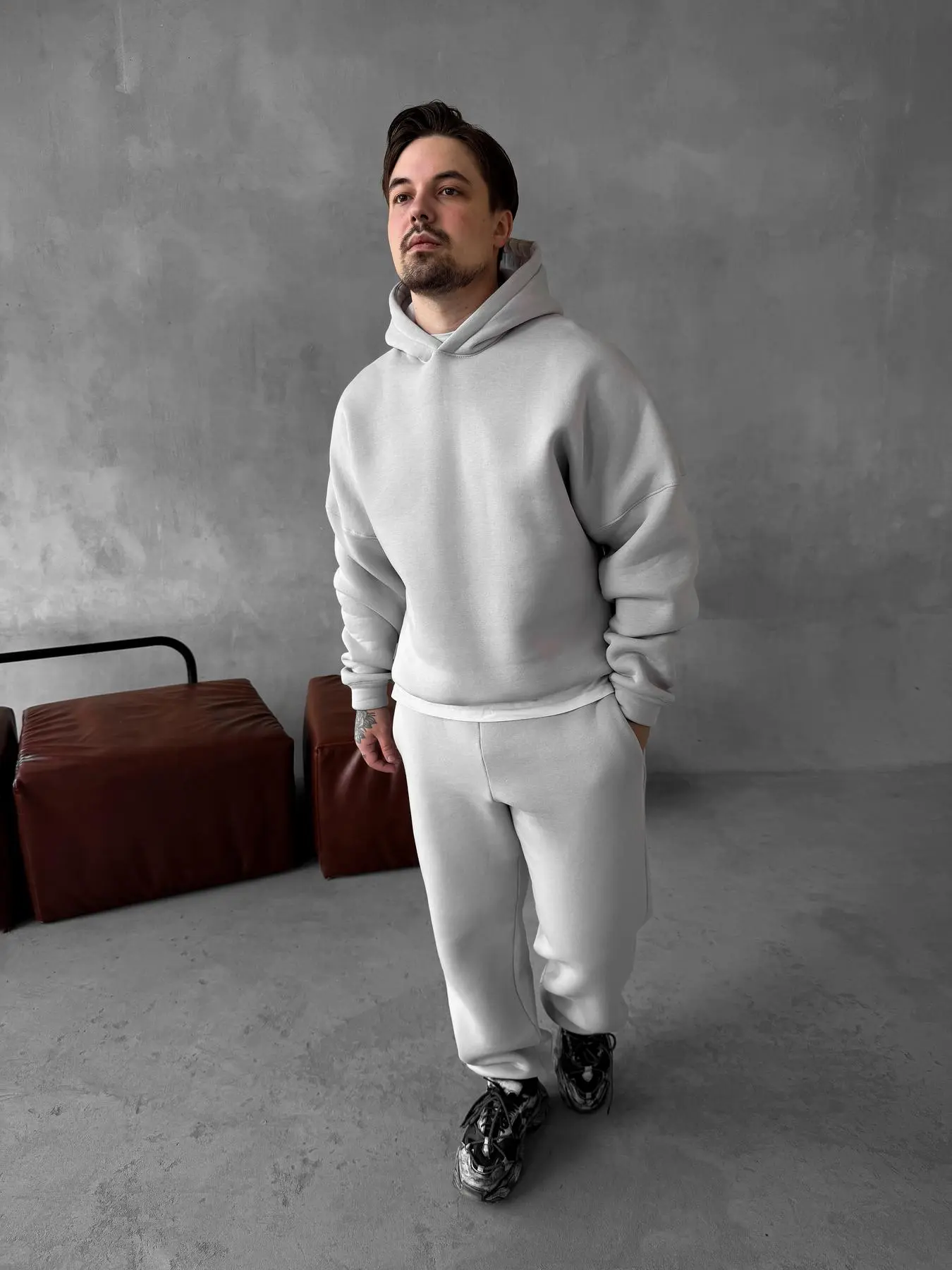 Grey Hoodie Suit