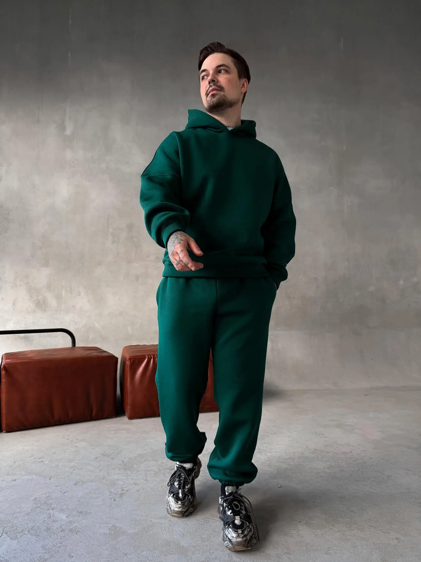 Green Hoodie Suit