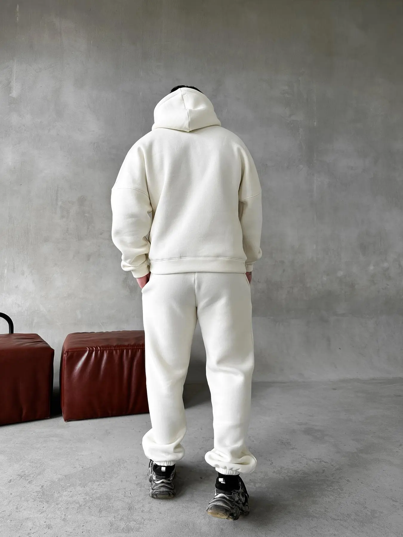 Milk Hoodie Suit