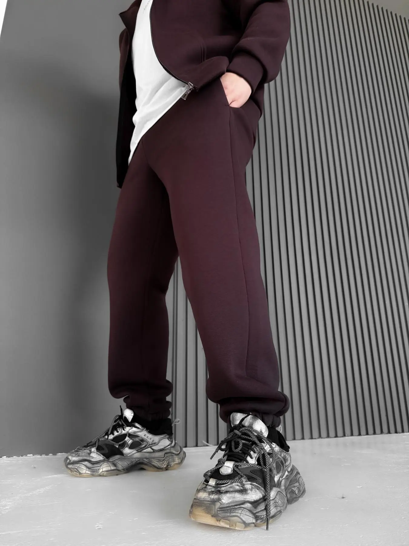 Fleece pants chocolate