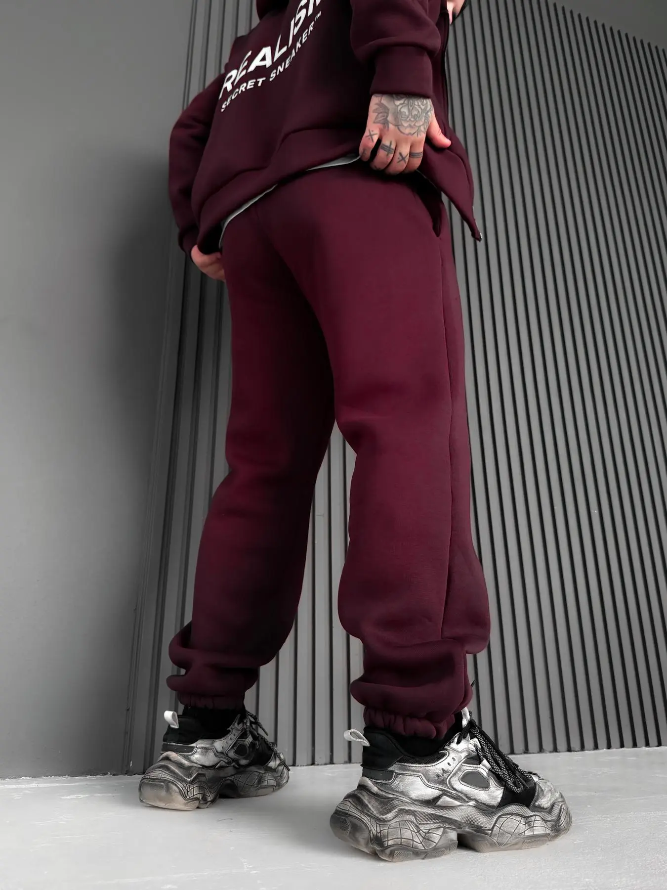 Fleece pants burgundy