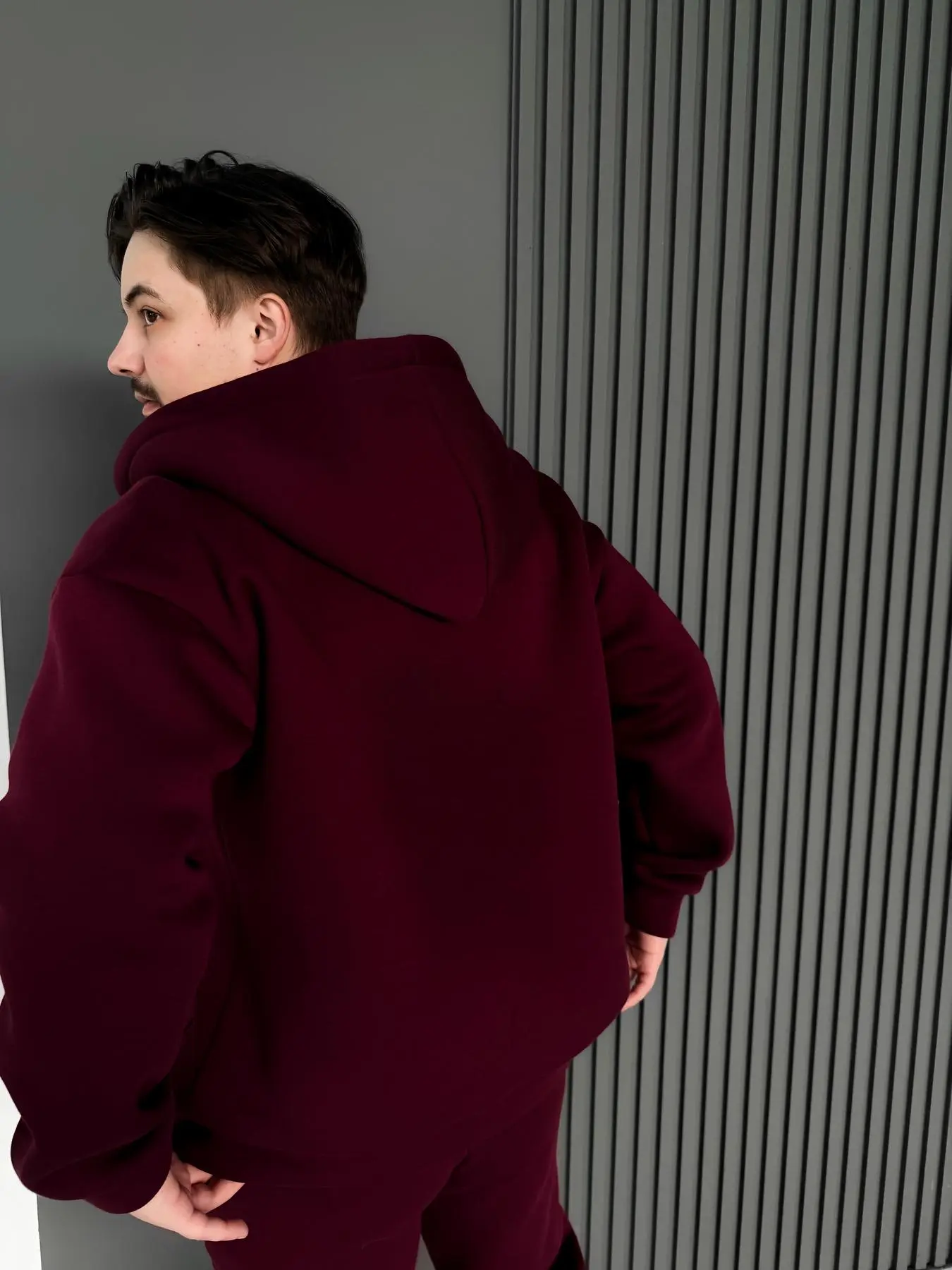 Maroon Zip-Up Hoodie Base