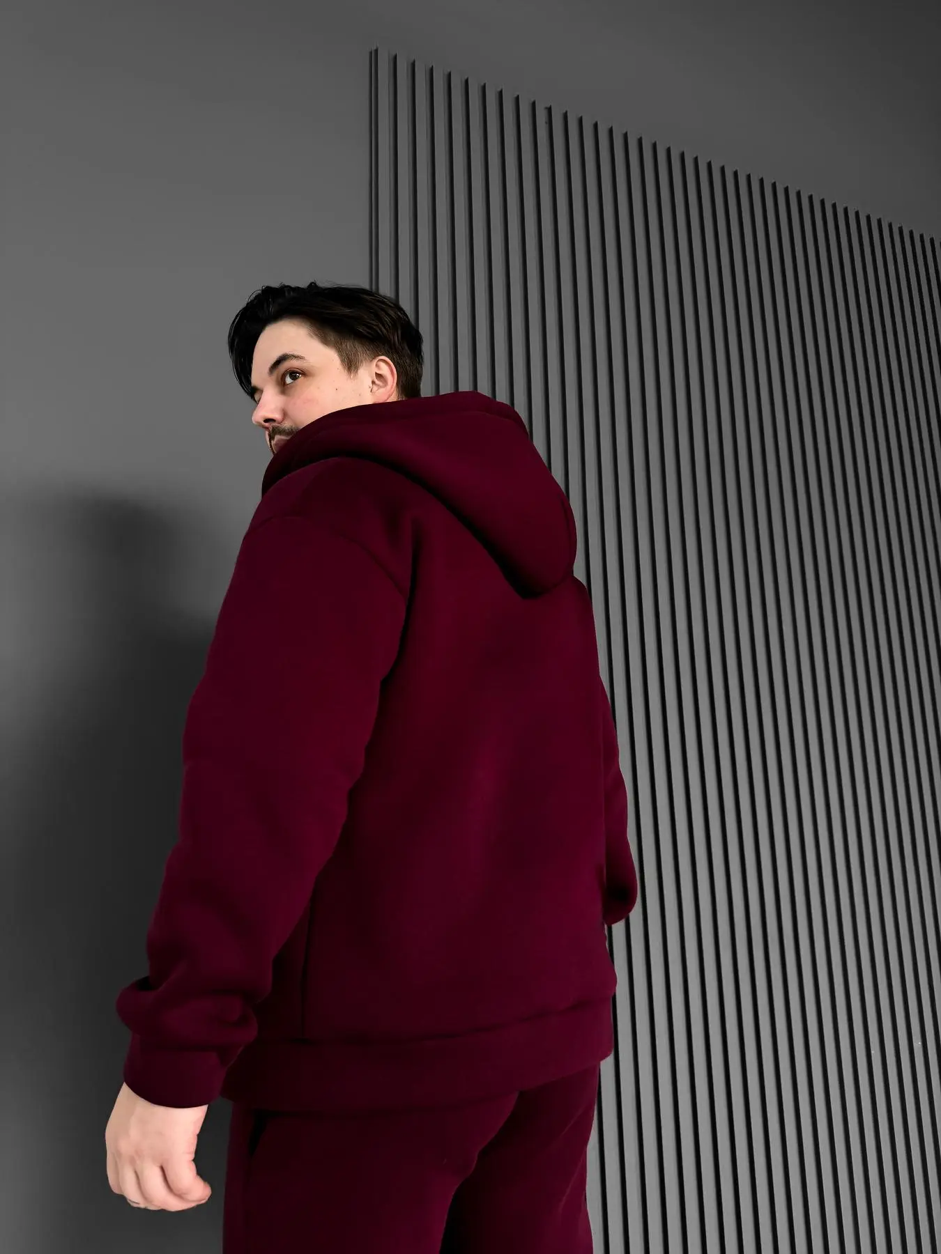 Maroon Zip-Up Hoodie Base