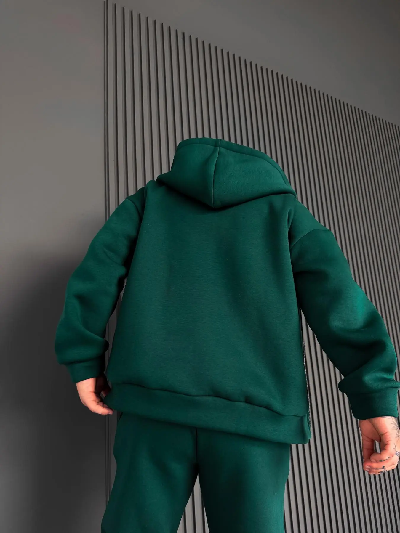 Green Base Zip Hoodie