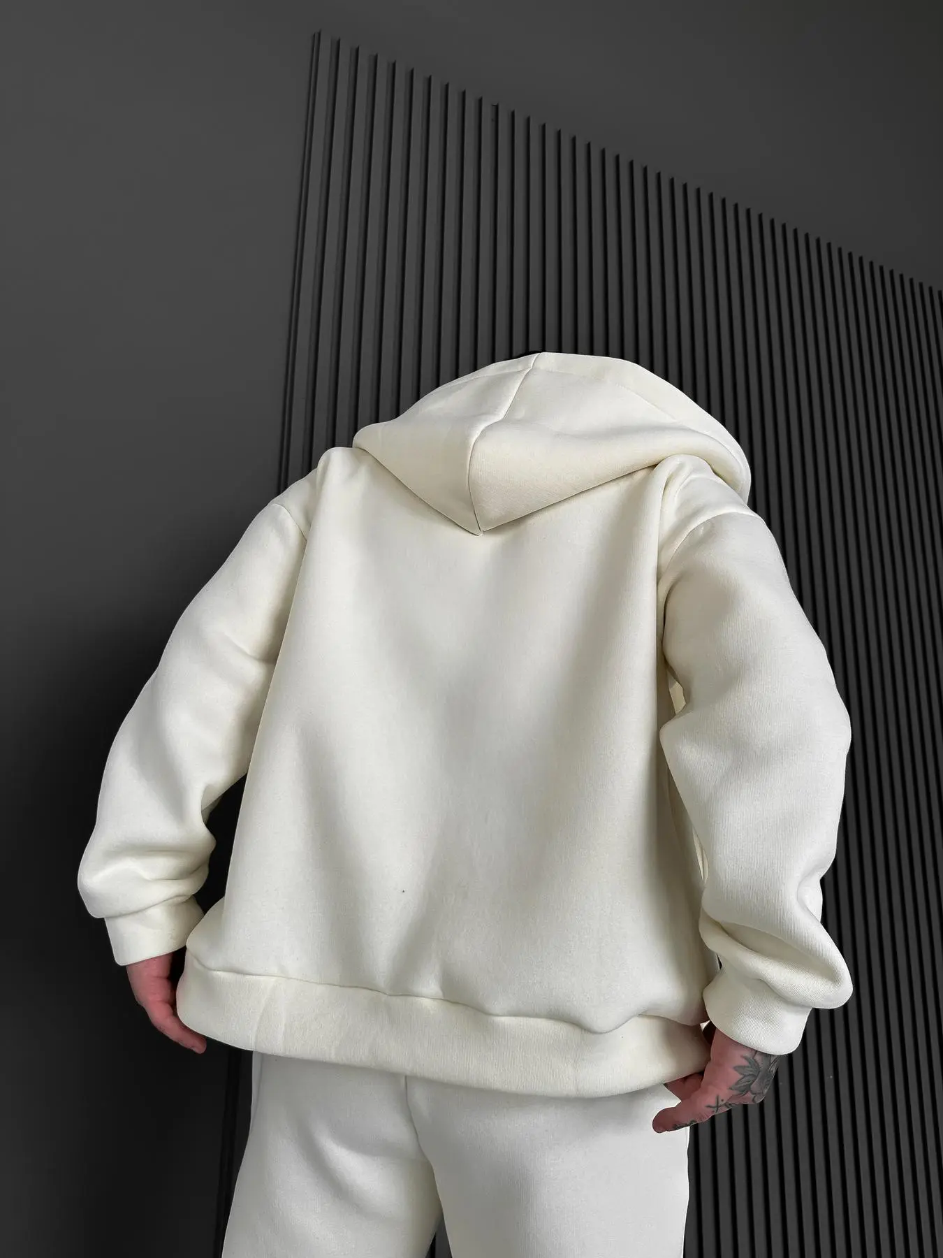 Milk Base Zip Hoodie