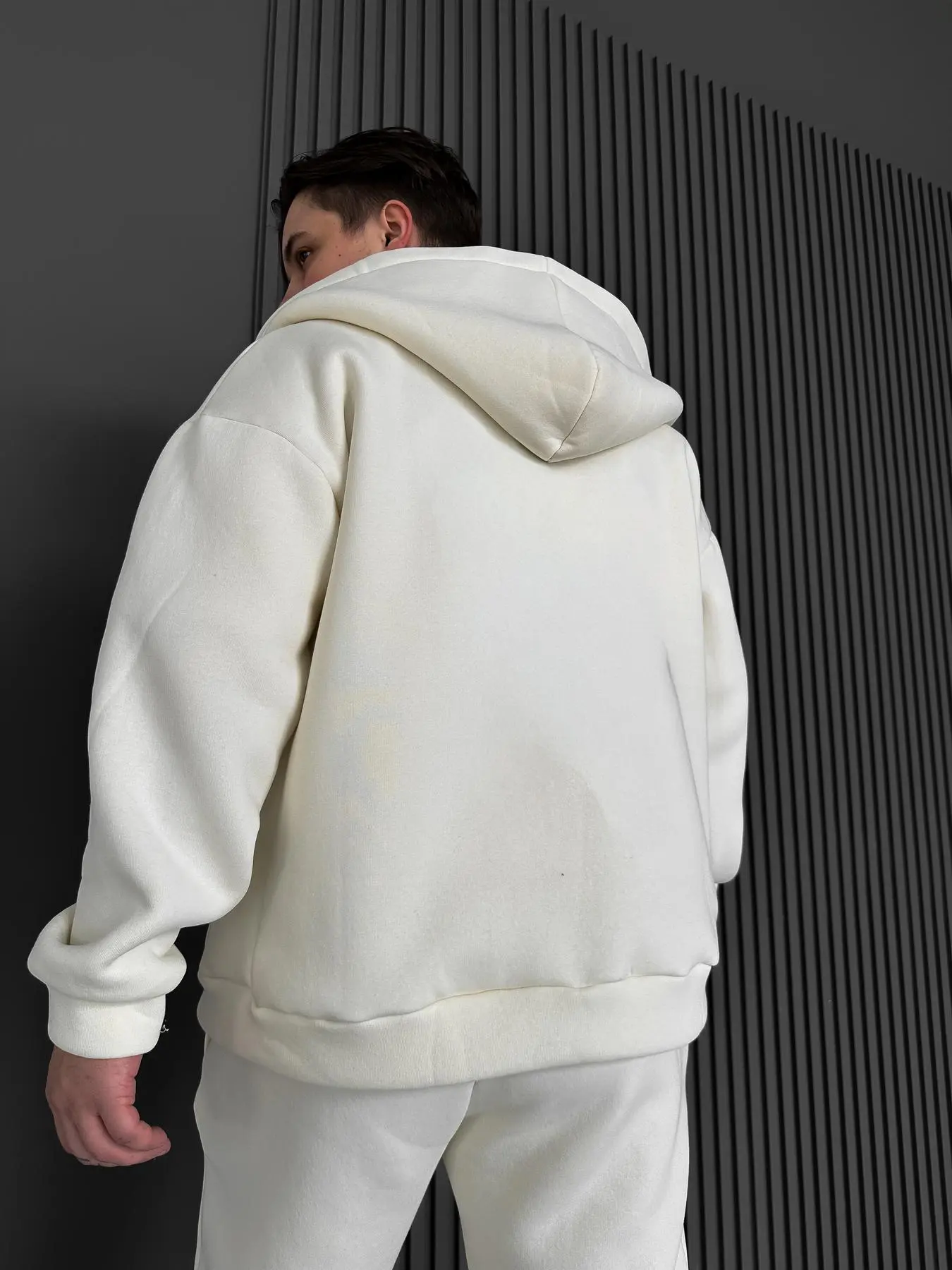 Milk Base Zip Hoodie
