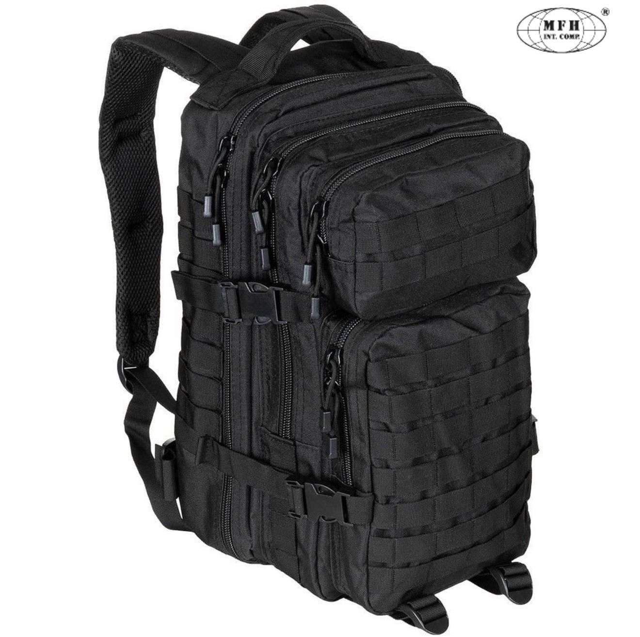 Tactical Backpack MFH Backpack US Assault I Basic 30L Black