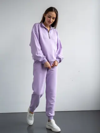 Спортивний костюм з тринитки жіночий ZIPPER REVER ліловий