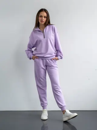 Спортивний костюм з тринитки жіночий ZIPPER REVER ліловий