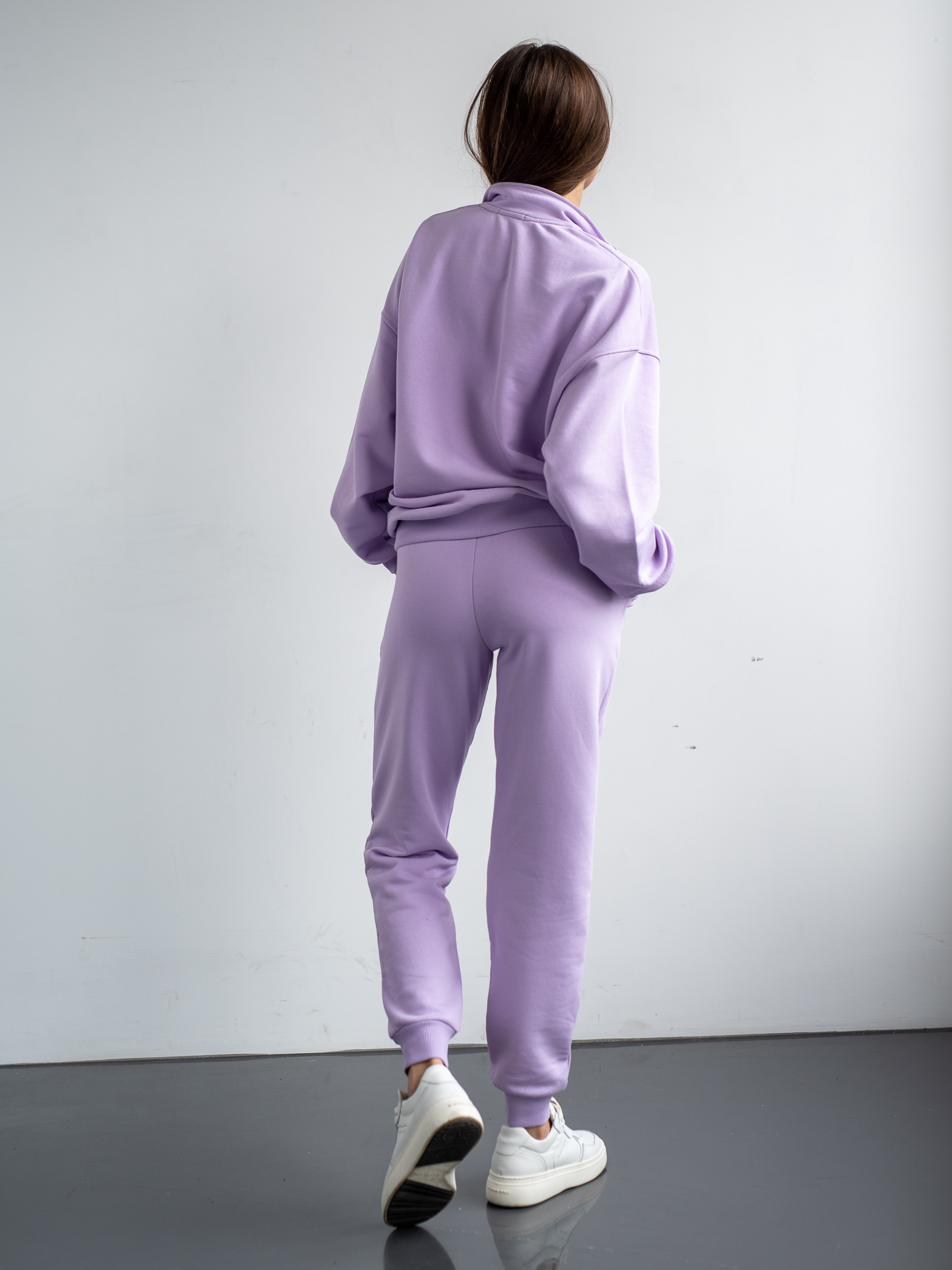Спортивный костюм из трикотажа женский ZIPPER REVER сиреневый