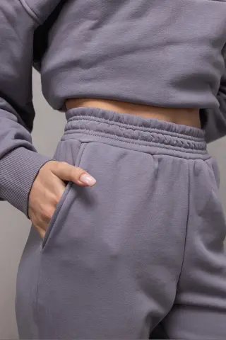Спортивний костюм з тринитки жіночий ZIPPER REVER темно-сірий