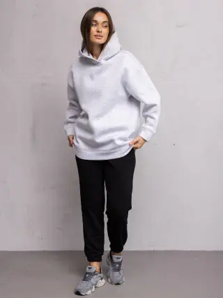 Greta Insulated Hoodie Gray Melange