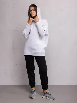 Greta Insulated Hoodie Gray Melange