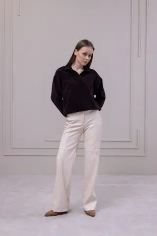 Pants "Sierra" eco-leather beige