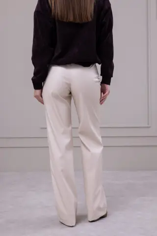 Pants "Sierra" eco-leather beige