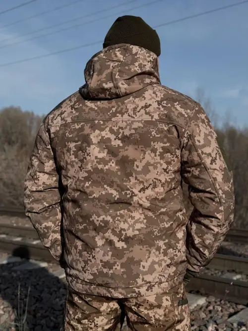 Тактична зимова куртка Soft Shell Піксель