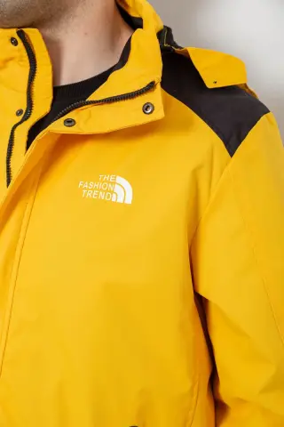 Куртка чоловіча демісезонна з капюшоном, колір жовтий, 244RL-2515AL