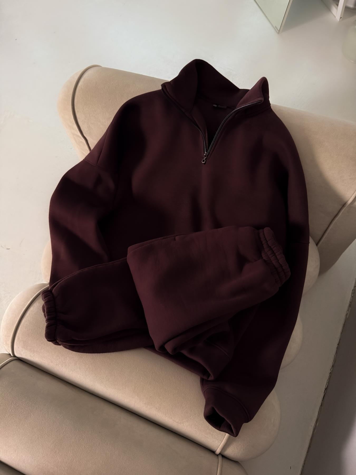 Short Zip Suit Chocolate