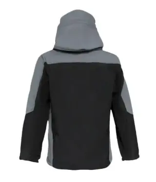 Куртка Soft Shell Сіра з Чорним на флісі