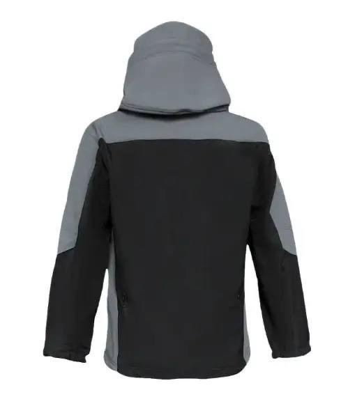 Куртка Soft Shell Серая с Чёрным на флисе