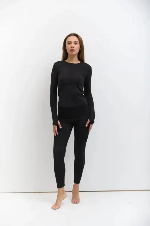 Women's Thermal Underwear Lycra Black