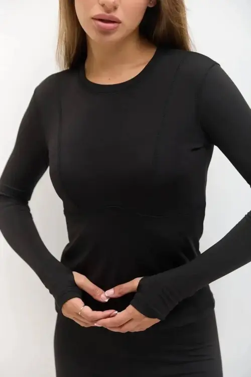 Women's Thermal Underwear Lycra Black