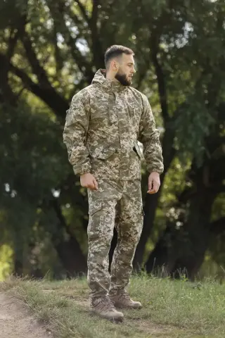Тактичний Зимовий Комплект Гірка Піксель Утеплена 200-им синтепоном та шаром флісу