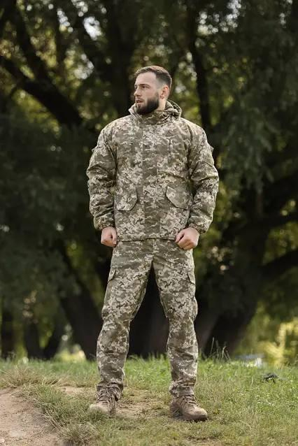 Тактичний Зимовий Комплект Гірка Піксель Утеплена 200-им синтепоном та шаром флісу