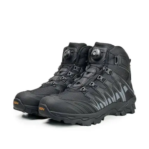 Esdy Black Boots Central Auto-Lacing