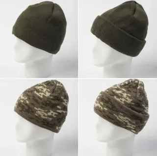 Шапка вʼязана на мікрофлісі Military